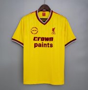 Retro Liverpool Away Soccer Jersey Yellow 1985/86