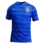 2014 World Cup Brazil Away Blue Jersey Shirt