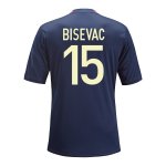 13-14 Olympique Lyonnais #15 Bisevac Away Black Jersey Shirt