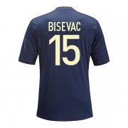 13-14 Olympique Lyonnais #15 Bisevac Away Black Jersey Shirt