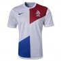 2013 Netherlands #4 F. De Boer Away White Jersey Shirt