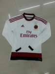 AC Milan 14/15 White Long Sleeve Away Soccer Jersey