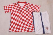 Kids Croatia Home Soccer Jersey 2016 Euro With Shorts