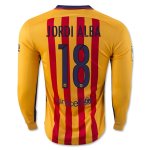Barcelona LS Away Soccer Jersey 2015-16 JORDI ALBA #18
