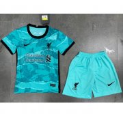 Children Liverpool Away Soccer Suits 2020/21 Shirt and Shorts