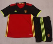 Kids Belgium Home Soccer Kit 2016 Euro (Shirt+Shorts)