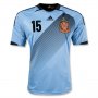 2012 Spain #15 Ramos Blue Away Soccer Jersey Shirt