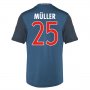 13-14 Bayern Munich #25 Muller Away Black&Blue Jersey Shirt