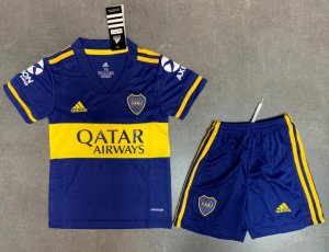 Children Boca Juniors Home Soccer Suits 2020/21 Shirt and Shorts