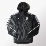 Real Madrid 3rd Anthem Track Top Jacket Windbreaker Black 2014/15