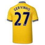 13-14 Arsenal #27 Gervinho Away Yellow Jersey Shirt