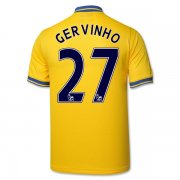 13-14 Arsenal #27 Gervinho Away Yellow Jersey Shirt