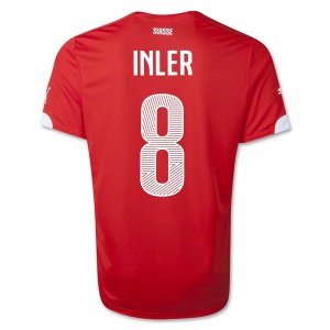 2014 Switzerland #8 INLER Home Soccer Jersey