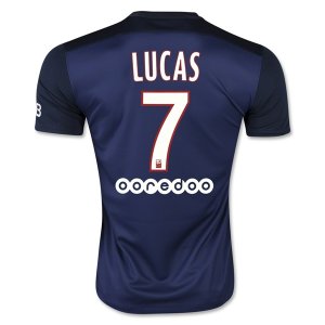 Paris Saint-Germain(PSG) LUCAS #7 Home Soccer Jersey 2015-16