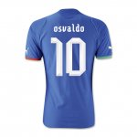 13-14 Italy #10 Osvaldo Home Blue Soccer Jersey Shirt