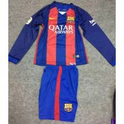 Kids Barcelona Home Soccer Kit 16/17 Long Sleeve (Shirt+Shorts)