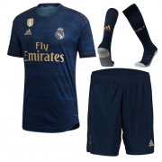 19-20 Real Madrid Away Navy Soccer Jerseys Kit(Shirt+Short+Socks)