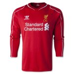 14-15 Liverpool Home Long Sleeve Soccer Jersey