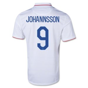 2014 USA #9 JOHANNSSON Home White Soccer Jersey Shirt