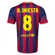13-14 Barcelona #8 A INIESTA Home Soccer Jersey Shirt