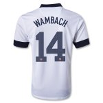 2013 USA #14 WAMBACH Home White Soccer Jersey Shirt