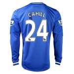 13-14 Chelsea #24 CAHILL Home Long Sleeve Jersey Shirt