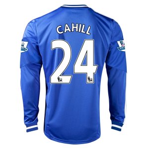 13-14 Chelsea #24 CAHILL Home Long Sleeve Jersey Shirt