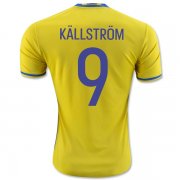 Sweden Home Soccer Jersey 2016 KALLSTROM #9