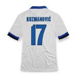 13-14 Inter Milan #17 Kuzmanovic Away White Soccer Jersey Shirt