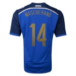 Argentina 14/15 Away Soccer Shirt #14 MASCHERANO