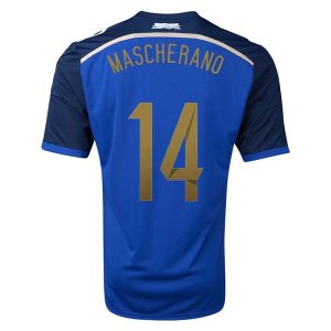 Argentina 14/15 Away Soccer Shirt #14 MASCHERANO