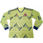 Colombia Home Yellow Long Sleeve Soccer Jerseys Shirt 2019