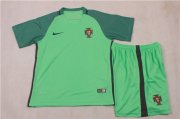 Kids Portugal Away Soccer Jersey 2016 Euro With Shorts