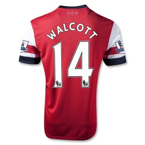 13/14 Arsenal #14 Walcott Home Red Soccer Jersey Shirt