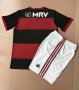 Children Flamengo Home Soccer Suits 2020/21 Shirt and White Shorts