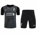 Liverpool Goalkeeper Black Soccer Uniforms 2020/21