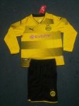 Dortmund Home Soccer Suits 2017/18 Shirt and Shorts Kids LS