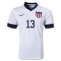 2013 USA #13 JONES Home White Soccer Jersey Shirt