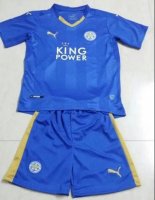 Kids Leicester City Home Soccer Kit 2015-16(Shirt+Shorts)