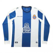 RCD Espanyol Home Blue&White Long Sleeve Jerseys Shirt 18-19