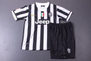 Kids Juventus 13/14 Home Jersey Kit(Shirt+shorts)