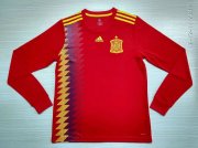 Spain Home Soccer Jersey LS 2018 World Cup