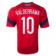 2014 FIFA World Cup Colombia Carlos Valderrama #10 Away Soccer Jersey