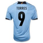 2012 Spain #9 Torres Blue Away Soccer Jersey Shirt