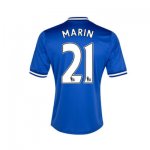 13-14 Chelsea #21 Marin Blue Home Soccer Jersey Shirt