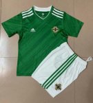 Children Northern Ireland Home Soccer Suits 2020 EURO Shirt and Shorts