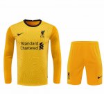 Liverpool Long Sleeve Goalkeeper Yellow Soccer Uniforms 2020/21