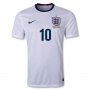 2013 England #10 ROONEY Home White Jersey Shirt