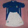 Kids 2014 World Cup Italy Home Whole Kit(Shirt+Shorts)