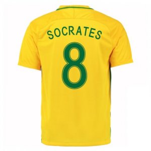 Brazil Home Soccer Jersey 2016/17 Socrates 8